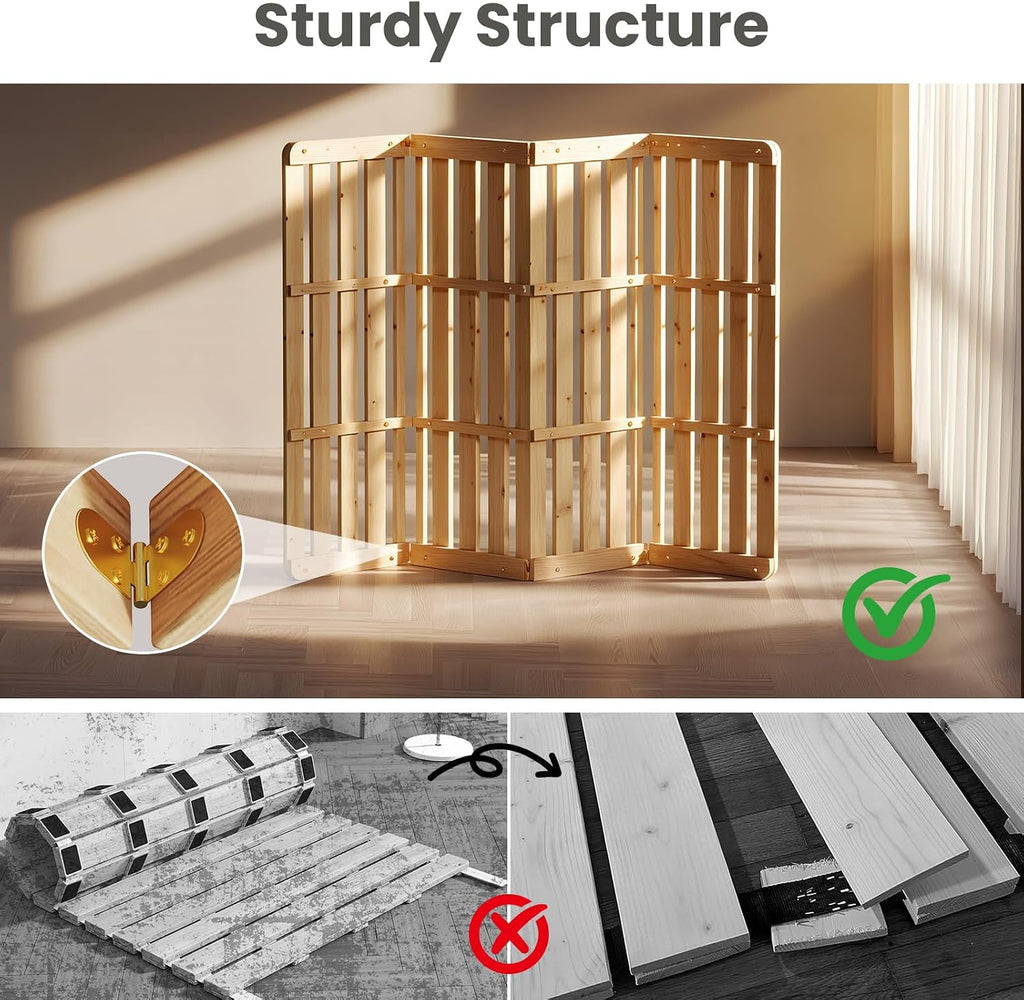 Floor Bed Frame, Foldable Japanese Tatami Bed Frame for Futon Mattress