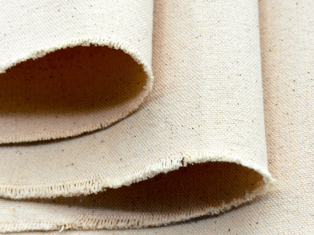 Canvas Fabric by The Yard - Cotton Duck, Lightweight Duty, Natural, 62'' Wide & Breathable Material Bags, Crafts