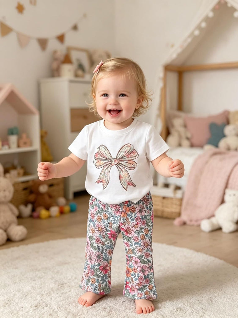 Infant Toddler Baby Girls Clothes Outfits,2 Piece Cute Fall Long-sleeve Top and Pants