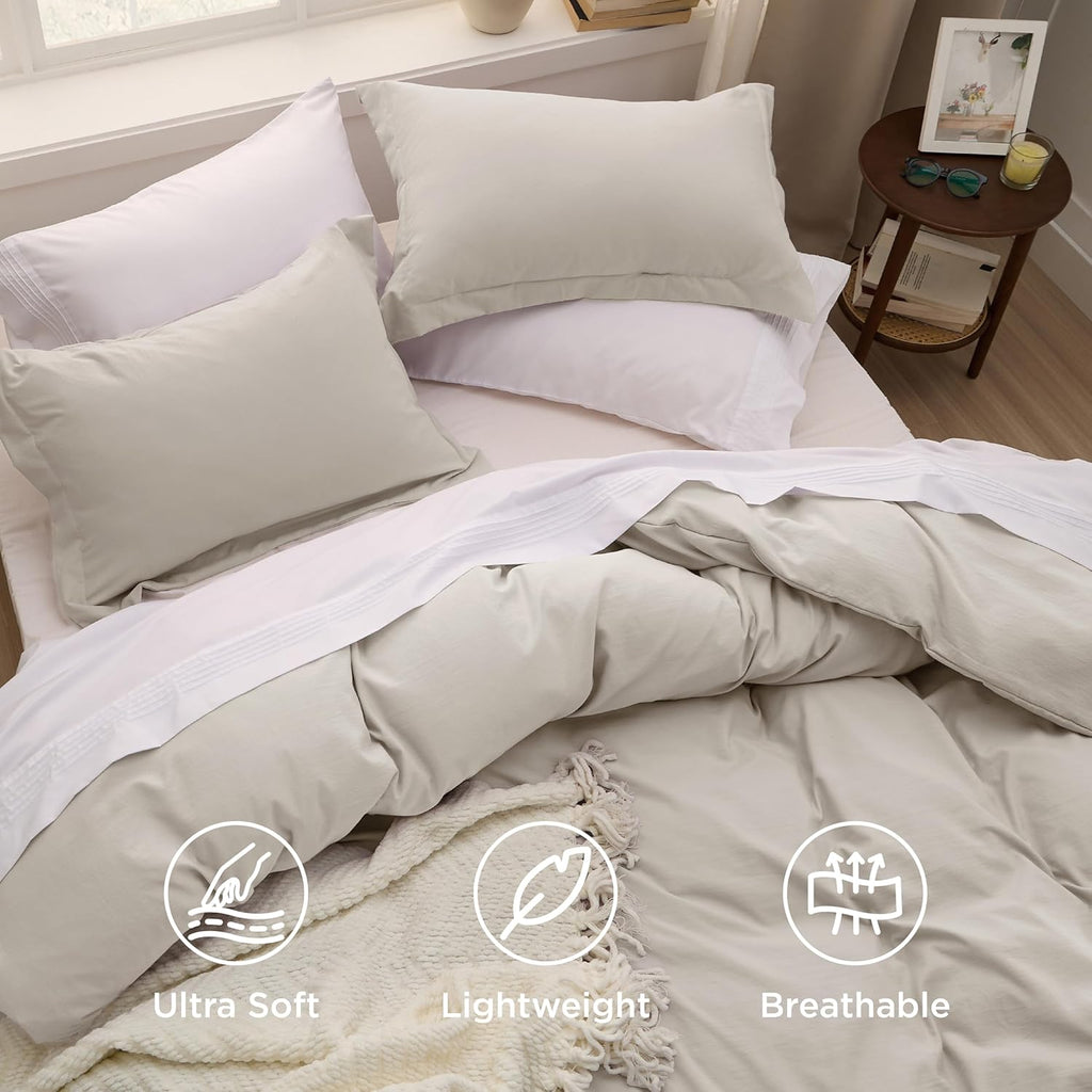 Duvet Cover King-3 Pieces Prewashed 100% Polyester -Like Extra Soft Bedding Set, Includes 1 Duvet Cover 104x90 Inches