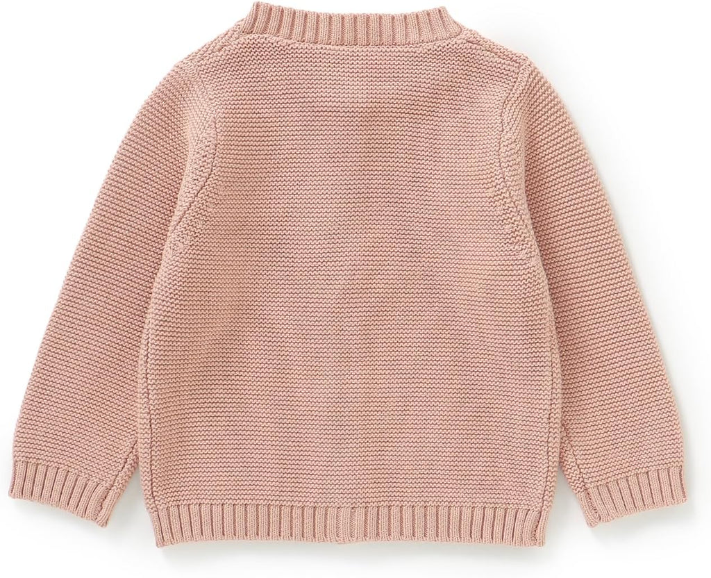 Baby Toddler Cotton Cardigan, Solid Color Sweater, Boys and Girls