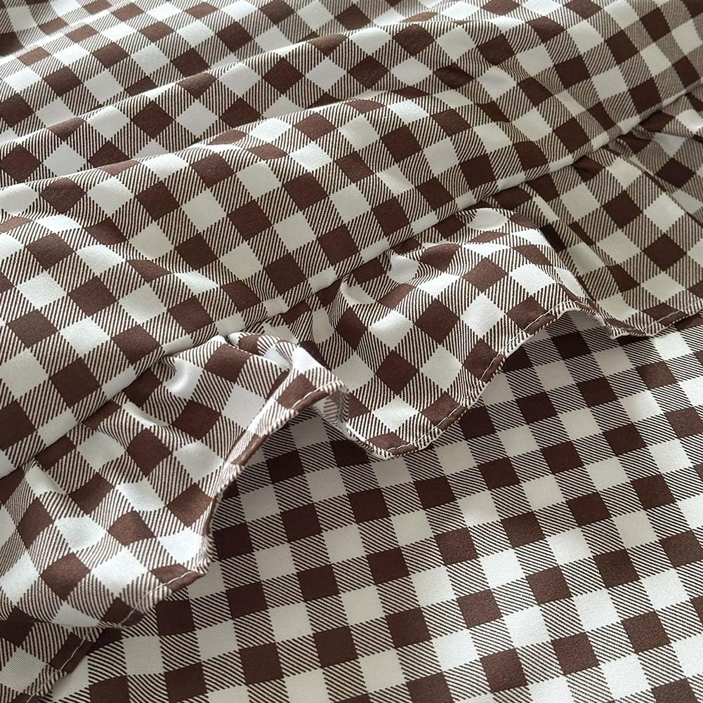 Mocha Gingham Comforter Set