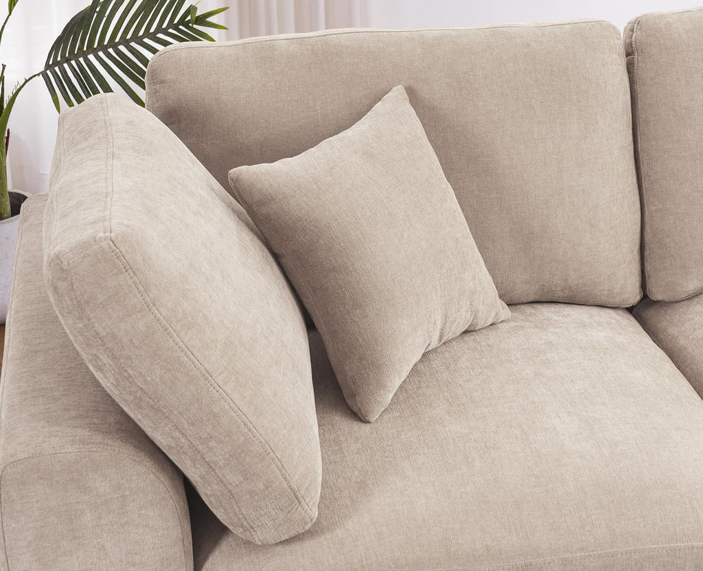 Oversized Modular Sectional Sofa Couch, Light Camel