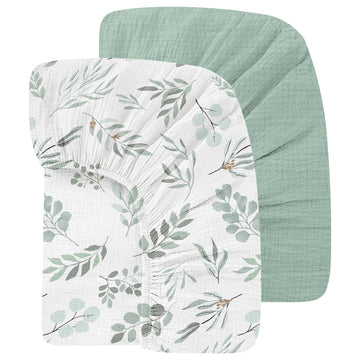 Crib Sheets 2 Pack 52x28 Inches Soft Boho for Baby Toddles Girl Boy