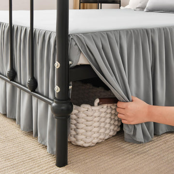 Ruffled Bed Skirt with Split Corners