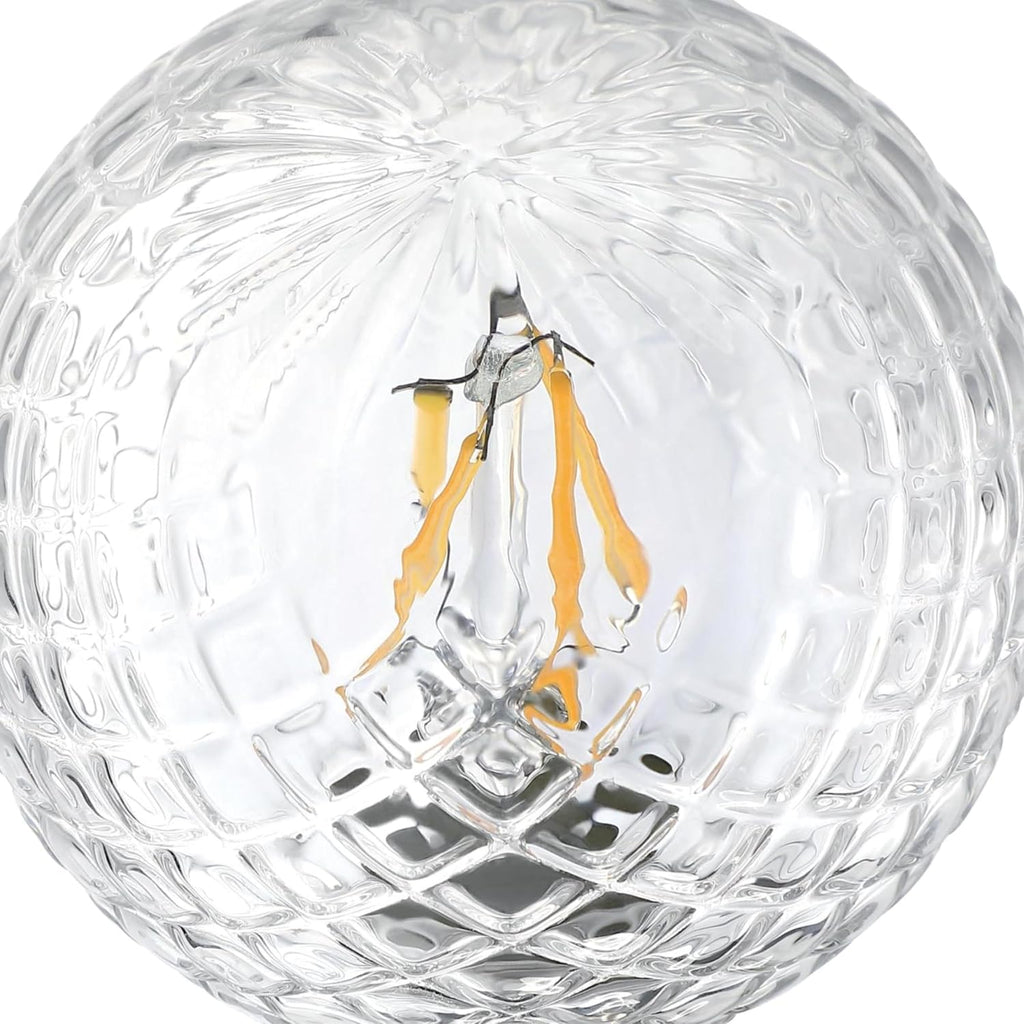 5268000 5.5 Watt (40 Watt Equivalent) Cut Glass G25 Dimmable Clear Filament LED Light Bulb, Medium Base