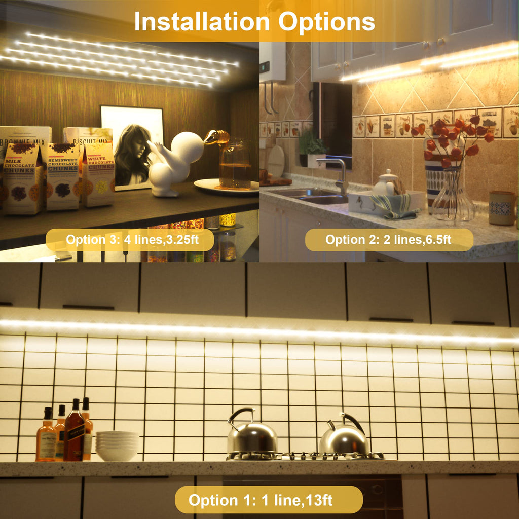8 PCS 20in Under Cabinet Lighting Kit