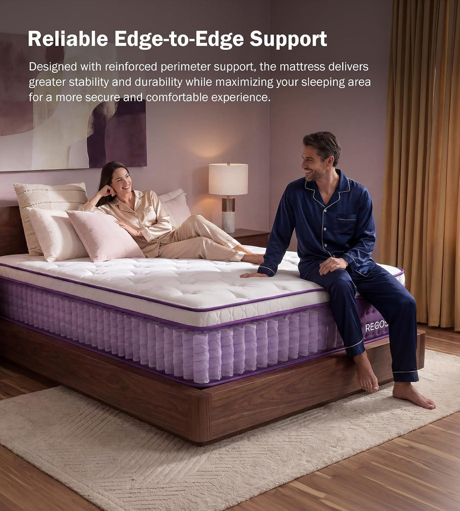 Soft Plush Queen Mattress 12 Inch Hybrid Mattress in a Box for Side Sleeper | Pocketed Springs and Gel Memory Foam