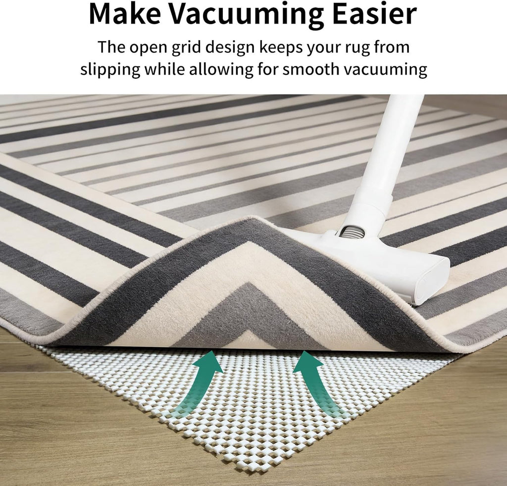 Non Slip Rug Pad Gripper 9 x 12 Feet Extra Thick Carpet Pads, Anti Carpet Rug Mats for Area Rugs and Hardwood Floors - Set of 108