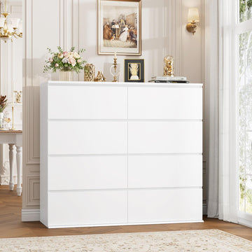 White Dresser, Dresser, 8 Drawer Chest of Drawers