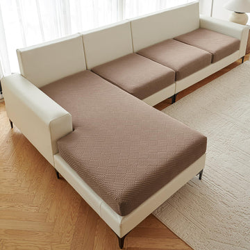 Sectional Couch Cover 4 Pieces, Stretch Sofa Seat Cushion Covers L Shape Sofa Slipcovers for Left/Right Chaise