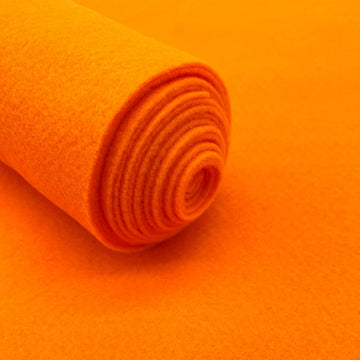 Acrylic Felt Fabric Pre Cuts, 1 Yard, 72 by 36 inches in Length by - Light Orange