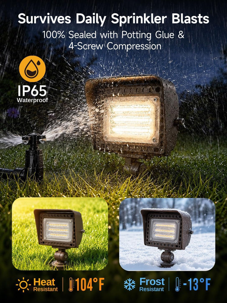 Low Voltage Landscape Flood Light, 20W 12V, 2700K, 1 Pack