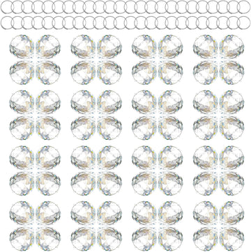 48 Pcs Clear Crystal Ball Prism 20mm Chandeliers Prism Sun Shine Catcher Christmas Crystal Ornaments Rainbow Pendants