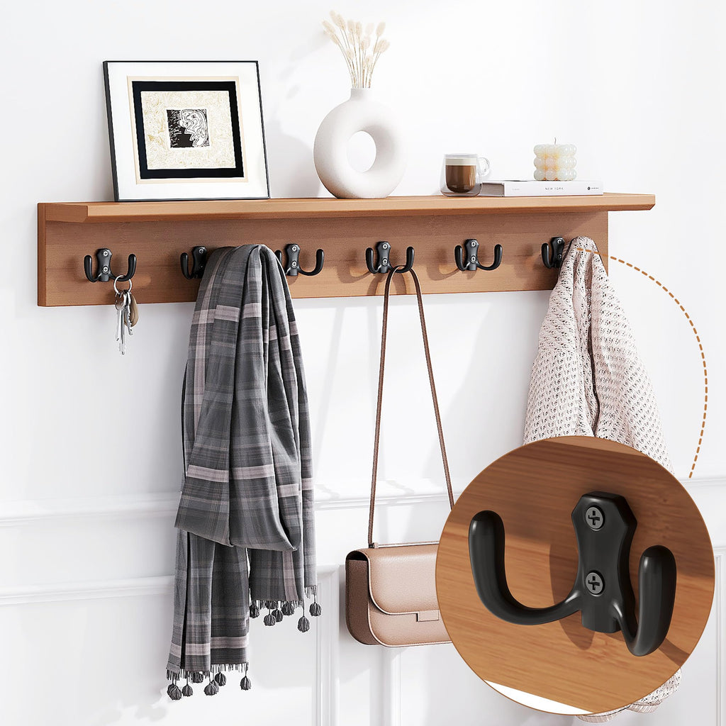 39.4" Shoe Bench with Coat Rack Hidden Drawer and Side Holder, 2 Tier Entryway Bench with Storage, Bamboo Shoe Rack