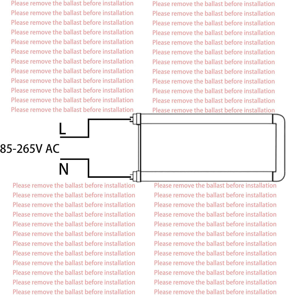 U Shaped Led Tube Lights, T8 T12, 18W 2400LM, 3500K Warm White, Dual-Ended Powered, Remove Ballast, Replacement U
