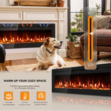 60 inch Electric Fireplace in-Wall Recessed 2026 Upgrade Wall Mounted Fireplace with Remote Control