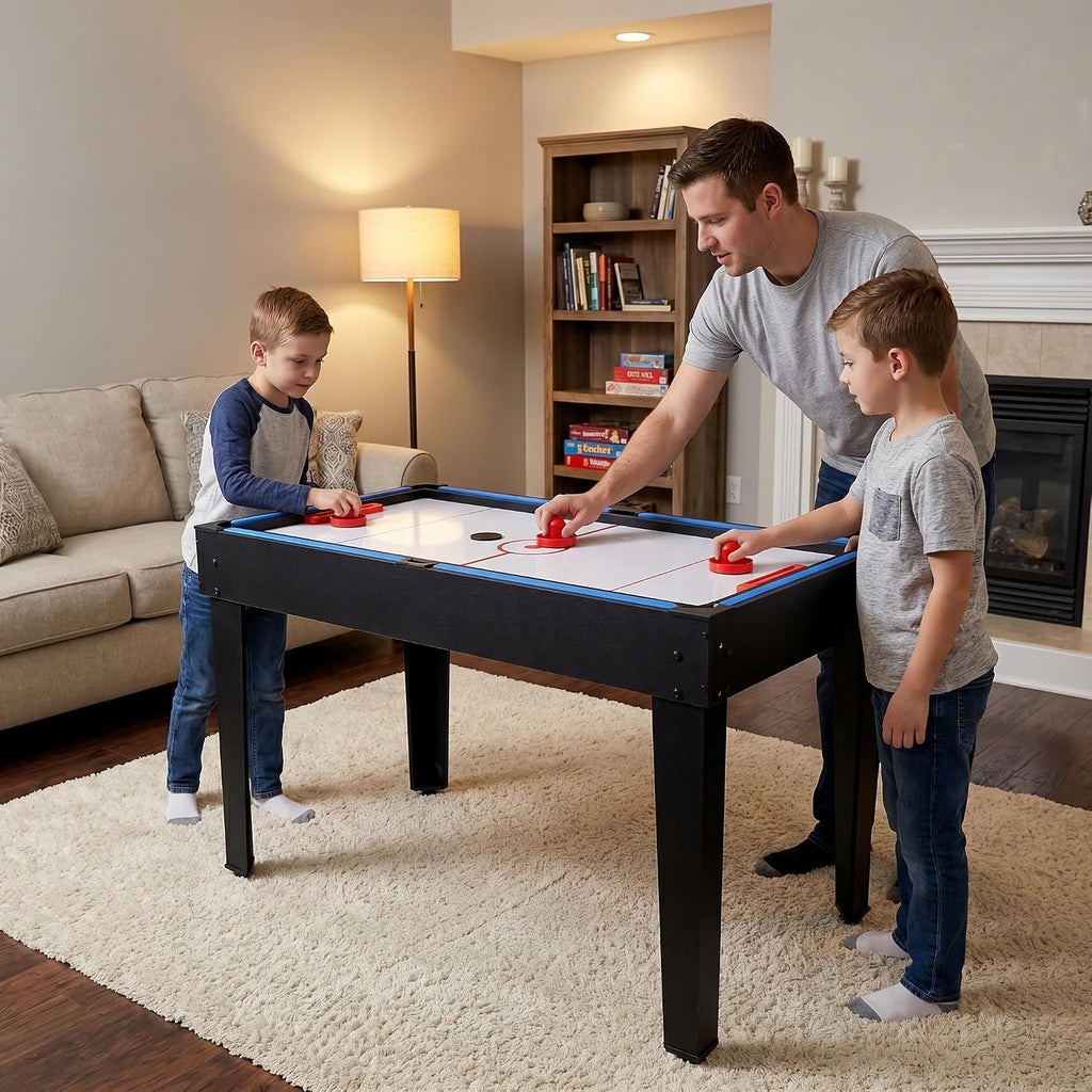 5-in-1 Multi-Game Table - Billiards, Push Hockey, Foosball, Ping Pong, and Basketball, Game Table Combo for Home Game