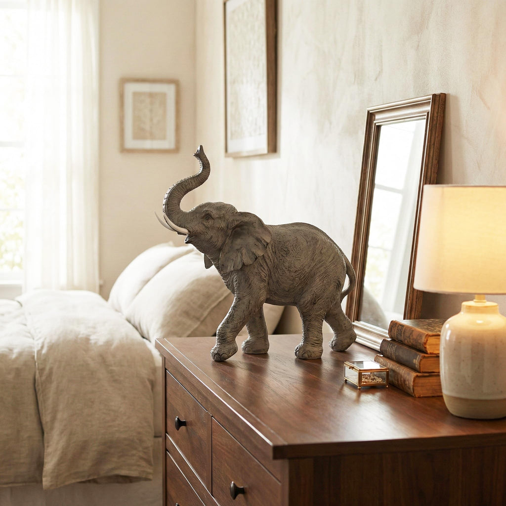 Elephant Decor Statue Gifts For Women, Large 13"