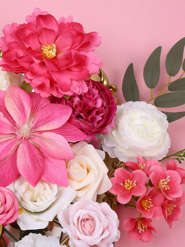Artificial Flower Combo Hot Pink Silk Flowers | Casa Home Living