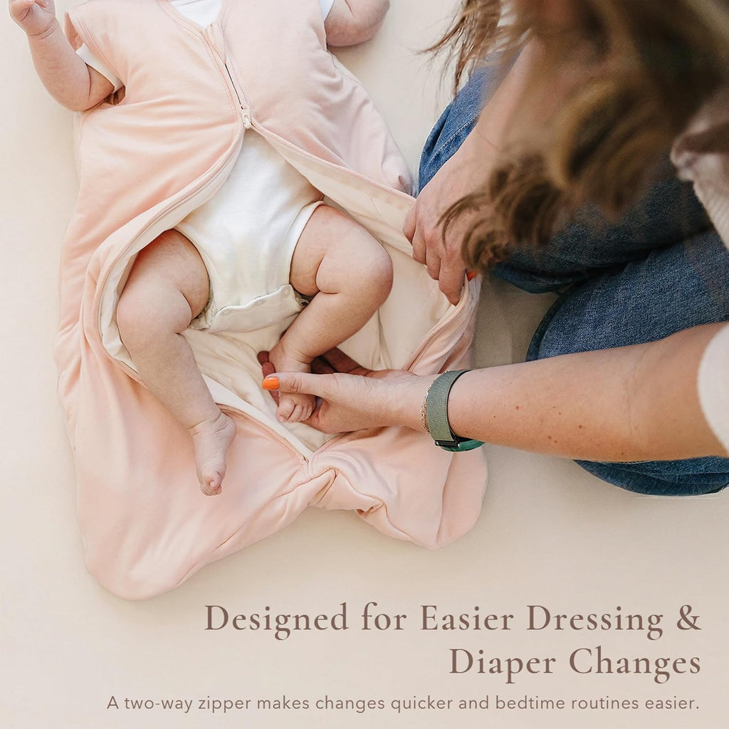 Rayon Made from Bamboo Baby Sleep Sack, 1.0 TOG Quilted Baby Wearable Blanket with Way Zipper, Sleeping Bag