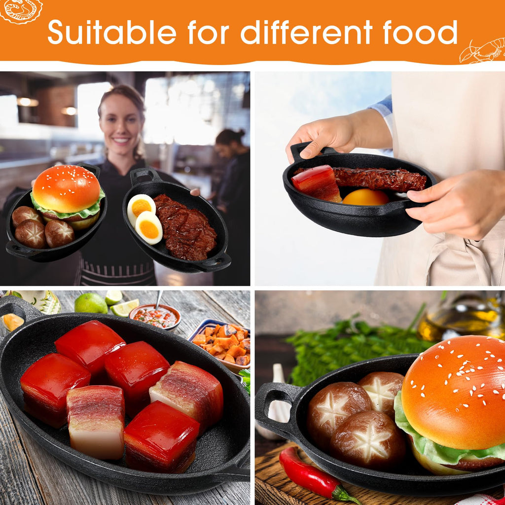 7.1" x 4.7" Mini Cast Iron Skillet with Handle Barbecue