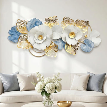 Large 3D Metal Wall Decor,Flower Wall Art