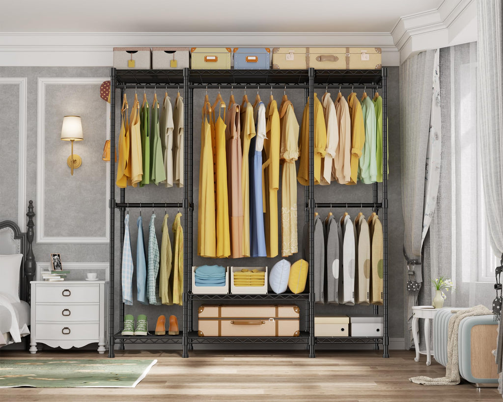 E3 Heavy Duty Garment Rack 4-Tier Freestanding Closet Organizer System