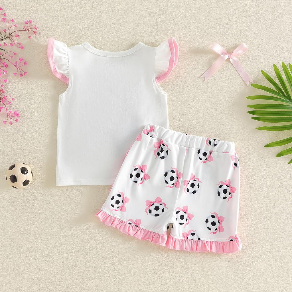 Toddler Baby Girl Summer Clothes Outfit Fly Sleeve Tank Top Sleeveless Shirt Ruffle Plaid Shorts Set Girls Clothing