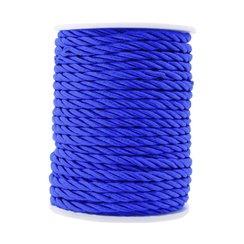 Braided Royal Blue Twisted Cord Trim Decorative Rope