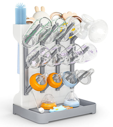 Baby Bottle Drying Rack: Space Saving Vertical Bottle Dryer Holder
