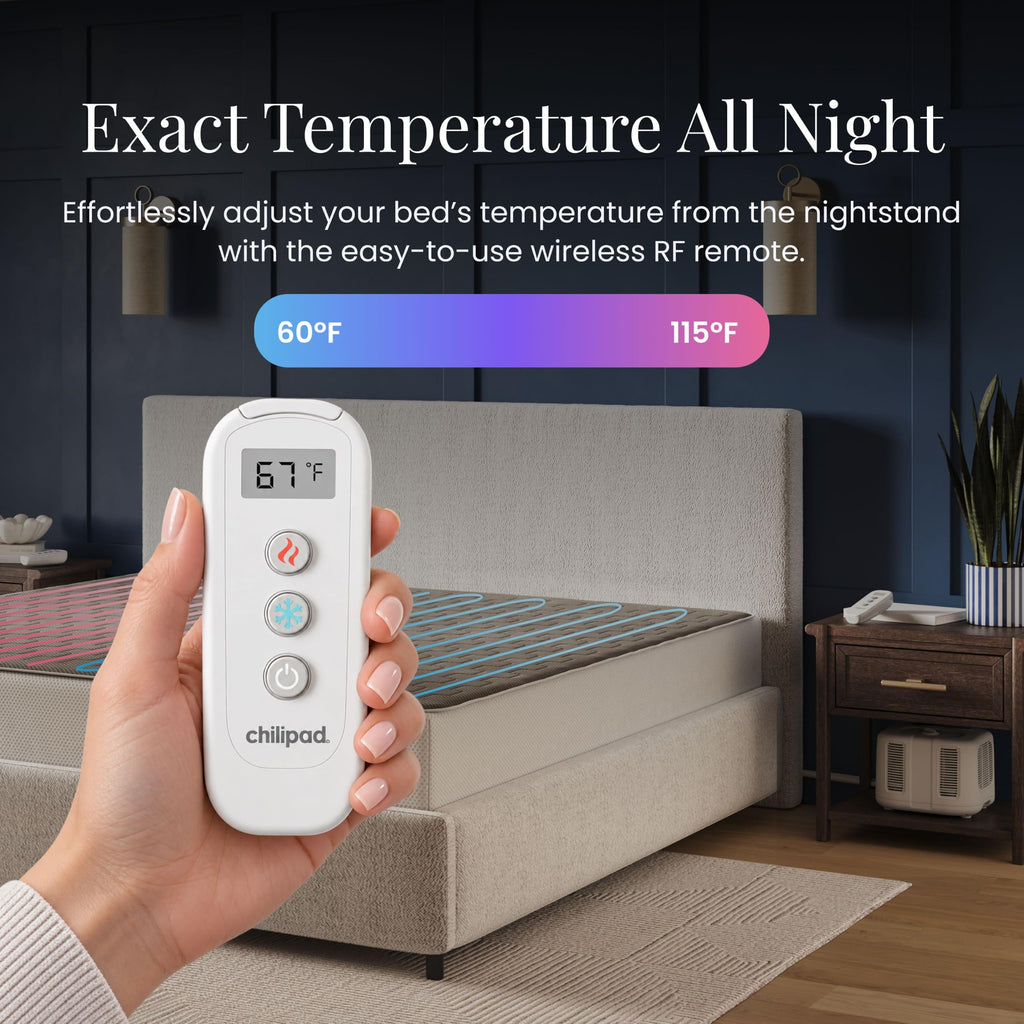 Chilipad Cube Bed Cooling System - Cooling & Heating Mattress Topper, Dual Zone Individual Bed Temperature, Cool