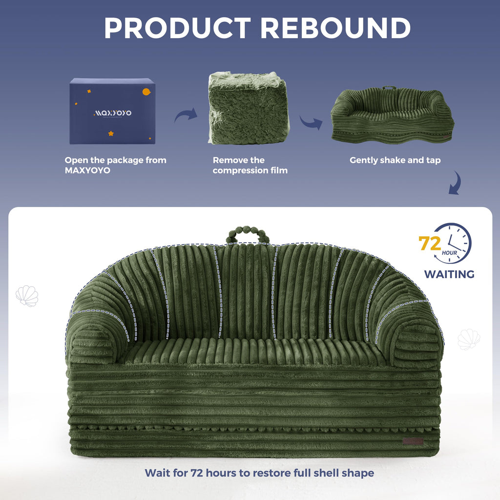 Folding Sofa Bed Chair, Sleeper Chair for Adults, Faux Fur
