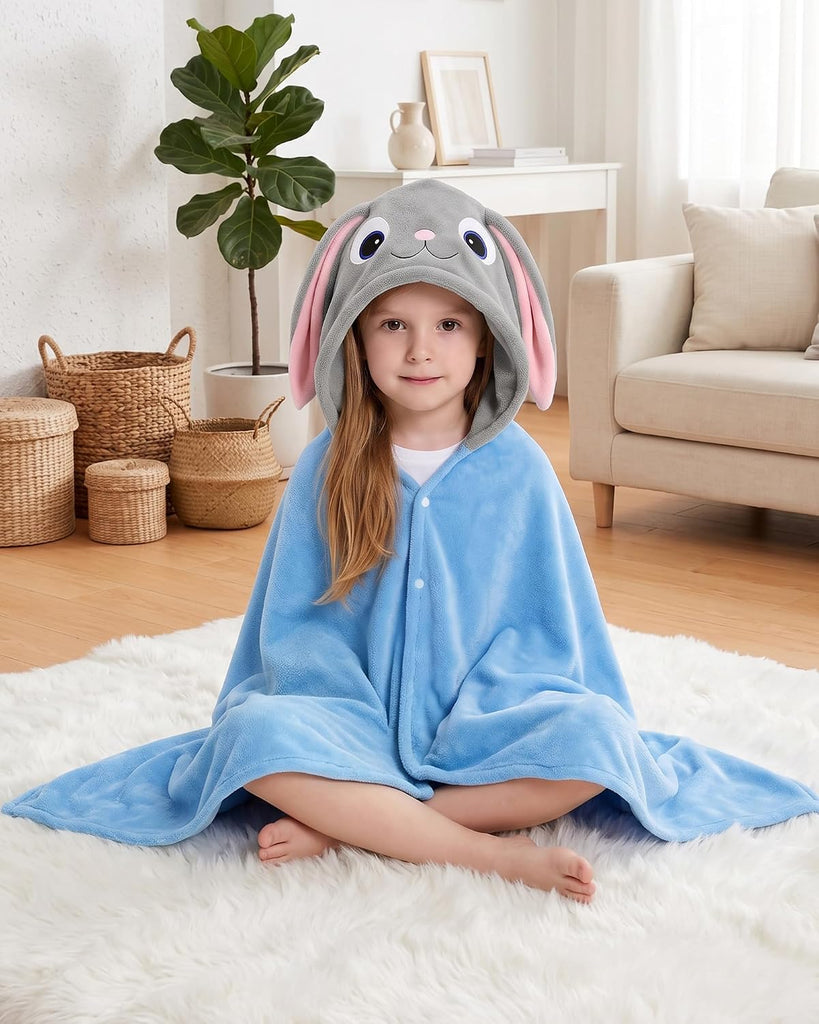Hooded Bath Towels Kids Soft Unique Animal Design 3-13 Years