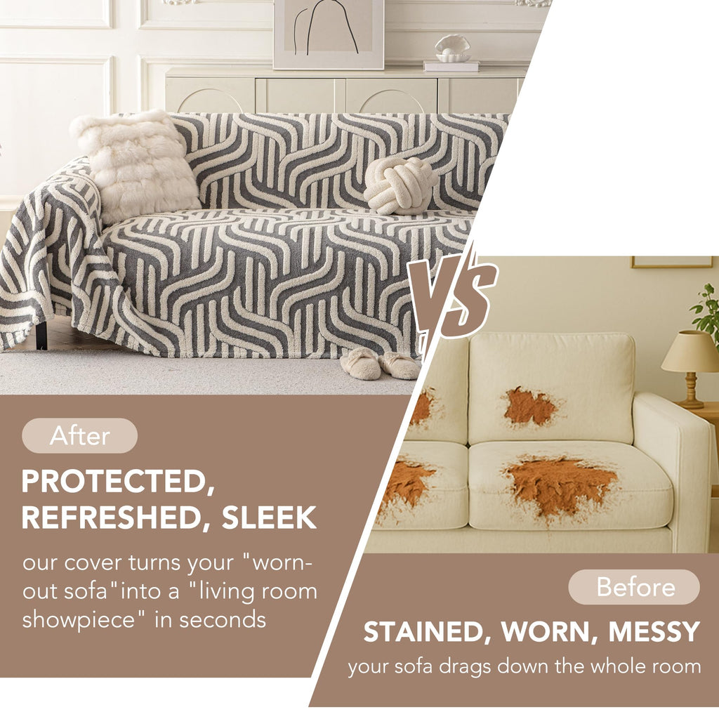 Couch Covers for Dogs, Non Slip Sofa Covers for 2 Cushion Washable