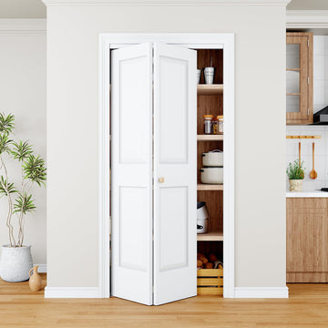 Bifold Door for 36" x80 Opening, 4-Panel Shaker Style Folding Door, Primed