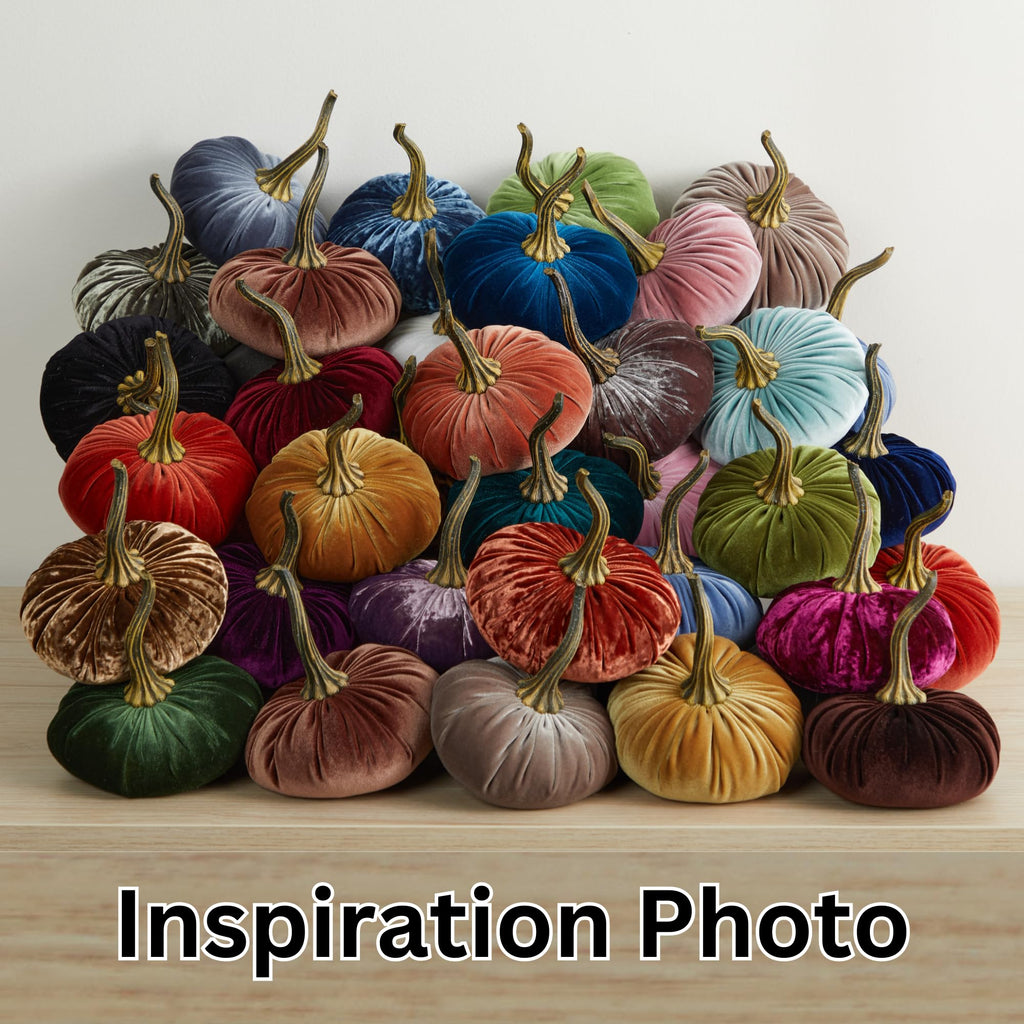 Navy 6.25 inch Velvet Pumpkin (Navy)