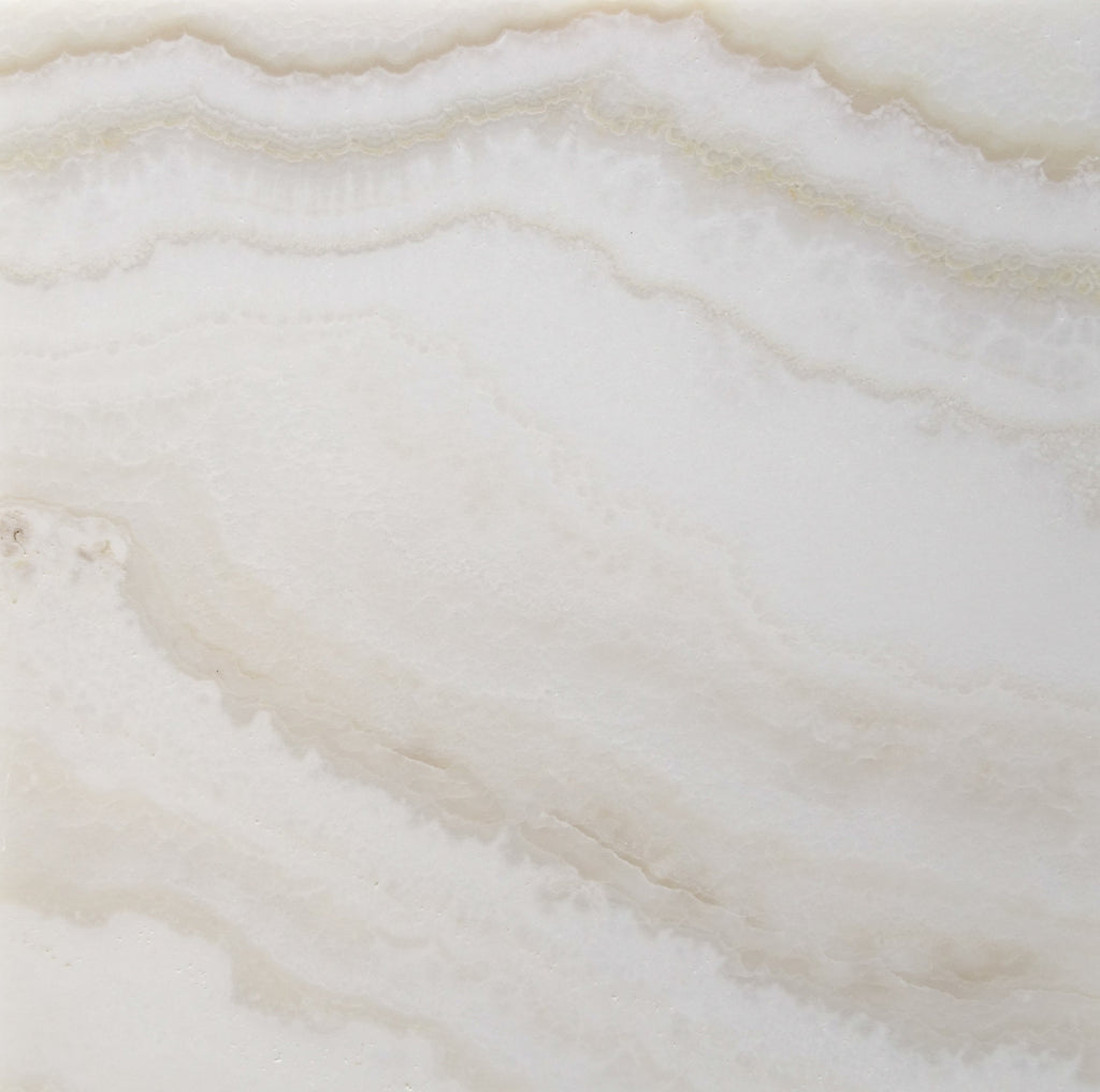 Premium White Onyx Vein-Cut 12 X 12 Polished Tile - Lot of 50 sq. ft.