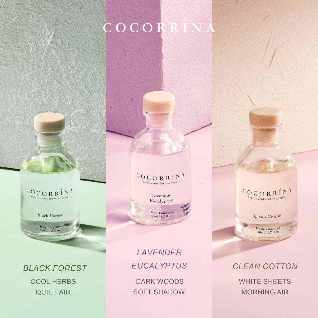 Reed Diffuser with Dried Eucalyptus - Set of 3