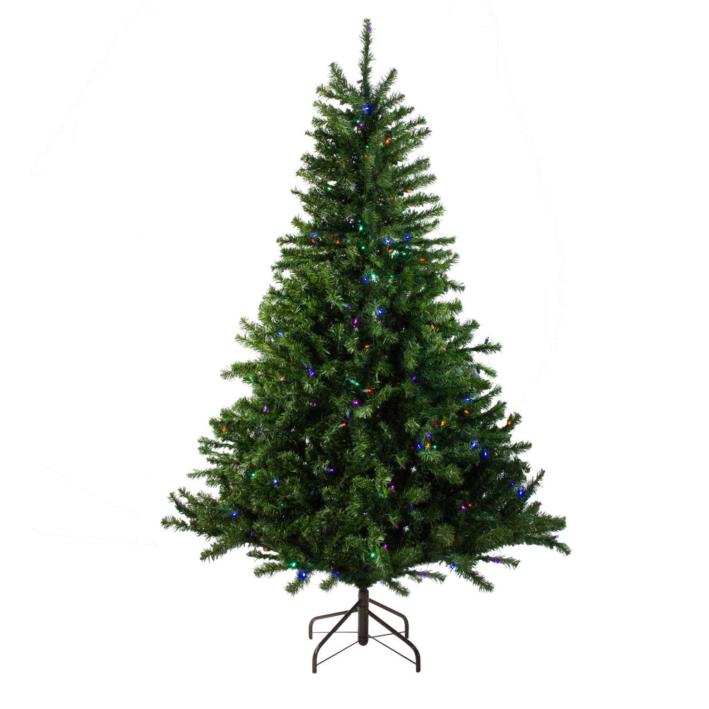 Pre-Lit LED Canadian Pine Artificial Christmas Tree - 6' - Multi Lights