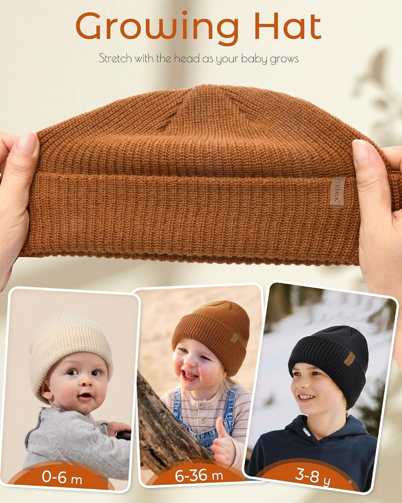 Toddler Baby Boys Girls Beanies Kids Winter Hats Children Knit Caps