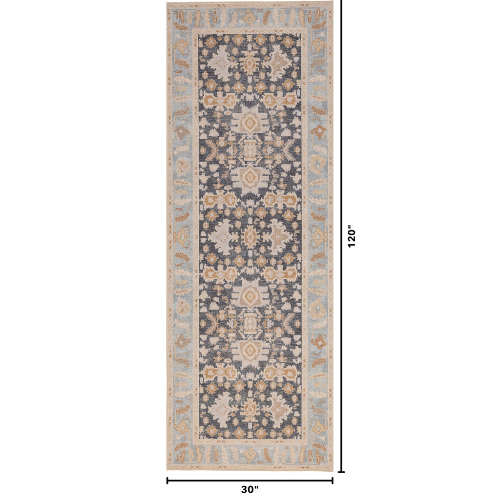2'6"x10 Runner Rug, Washable Area Rug, Low Pile, Non-Slip Backing