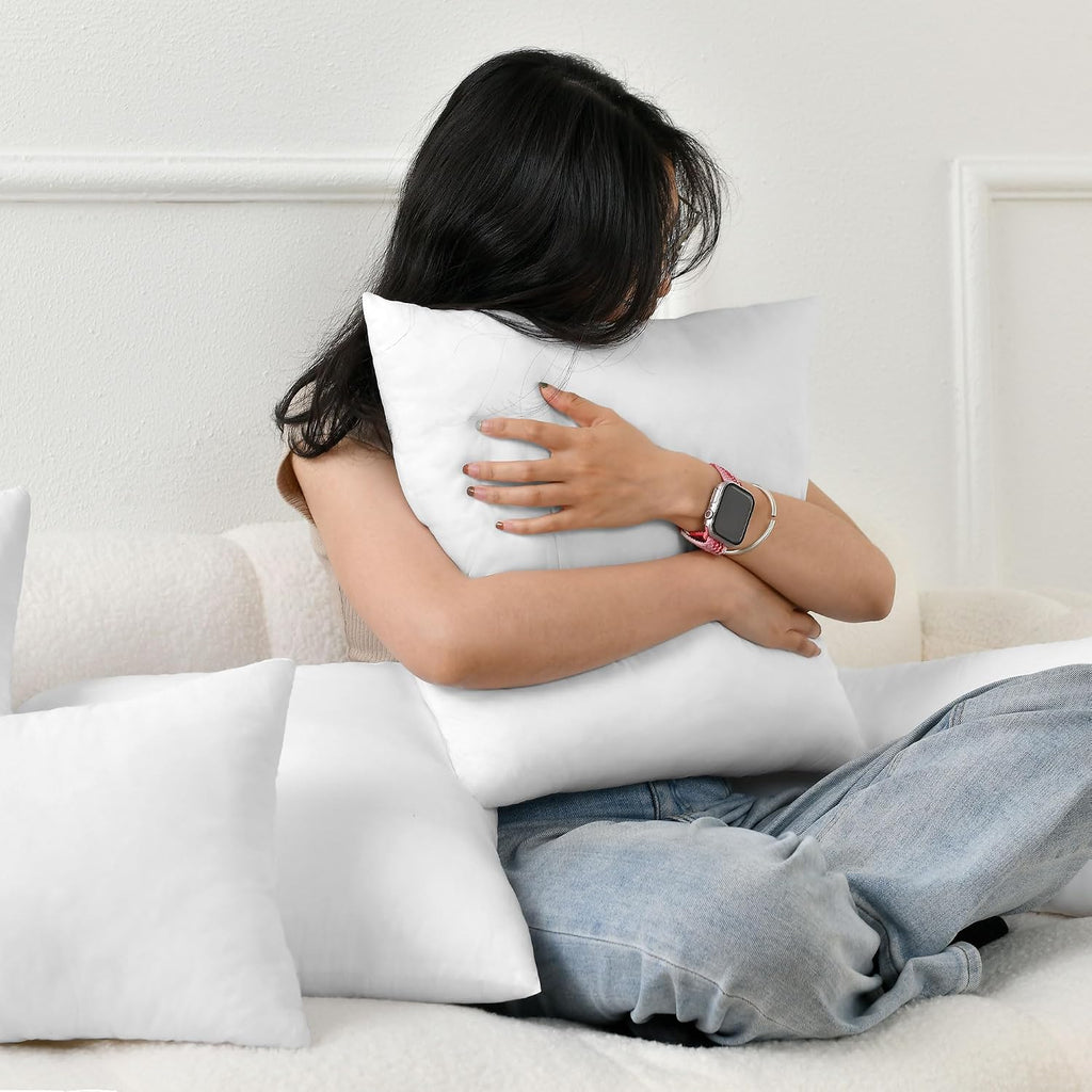 Throw Pillow Inserts 18x18 Inch Decorative Soft Pillows - Set of 2