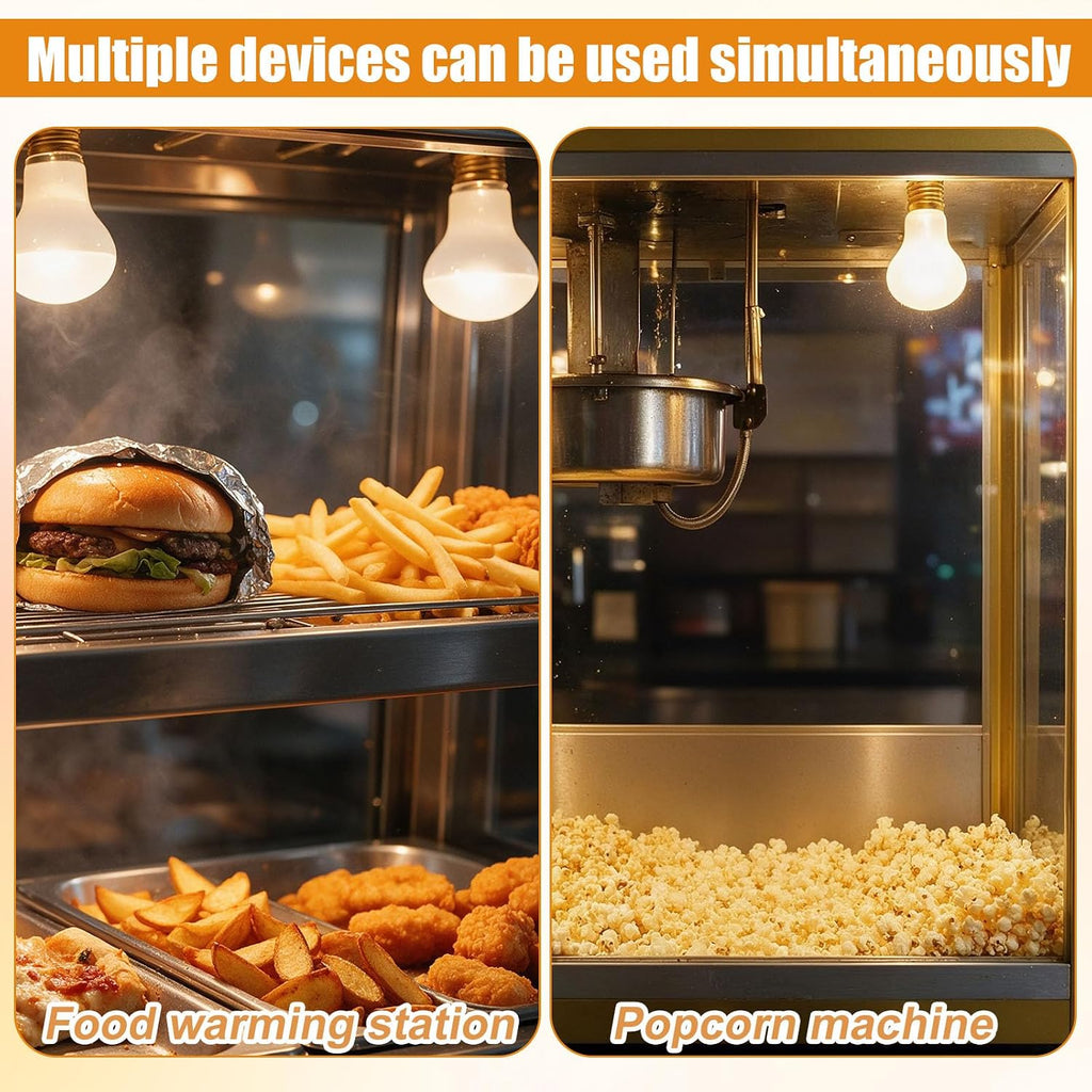 4pcs R20 60W E26 Brass Popcorn Machine Light Bulb 2700K Dimmable
