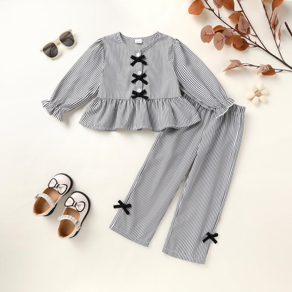 Baby Girl Clothes Toddler Girl Fall Winter Outfit Ruffle Tops Pants Sets