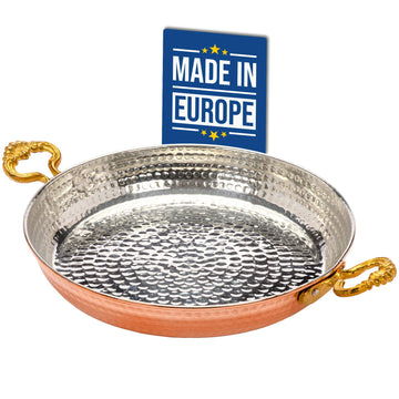 7 Inches Authentic Hammered Copper Pan and Cookware, Traditional Handmade Copper Skillets for Cooking, Egg Fry Omelet