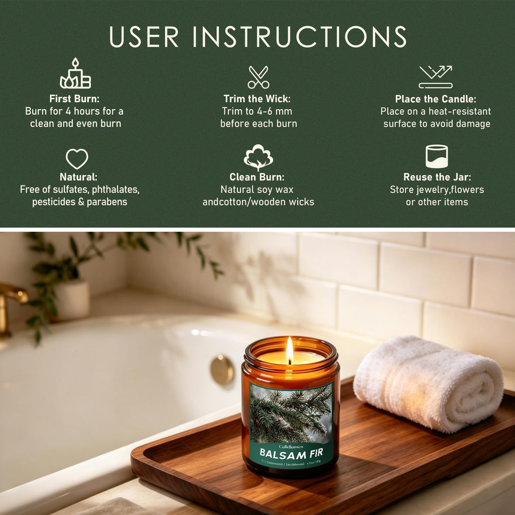Winter Scented Candles - 4 PC Soy Wax Candle, 28 oz