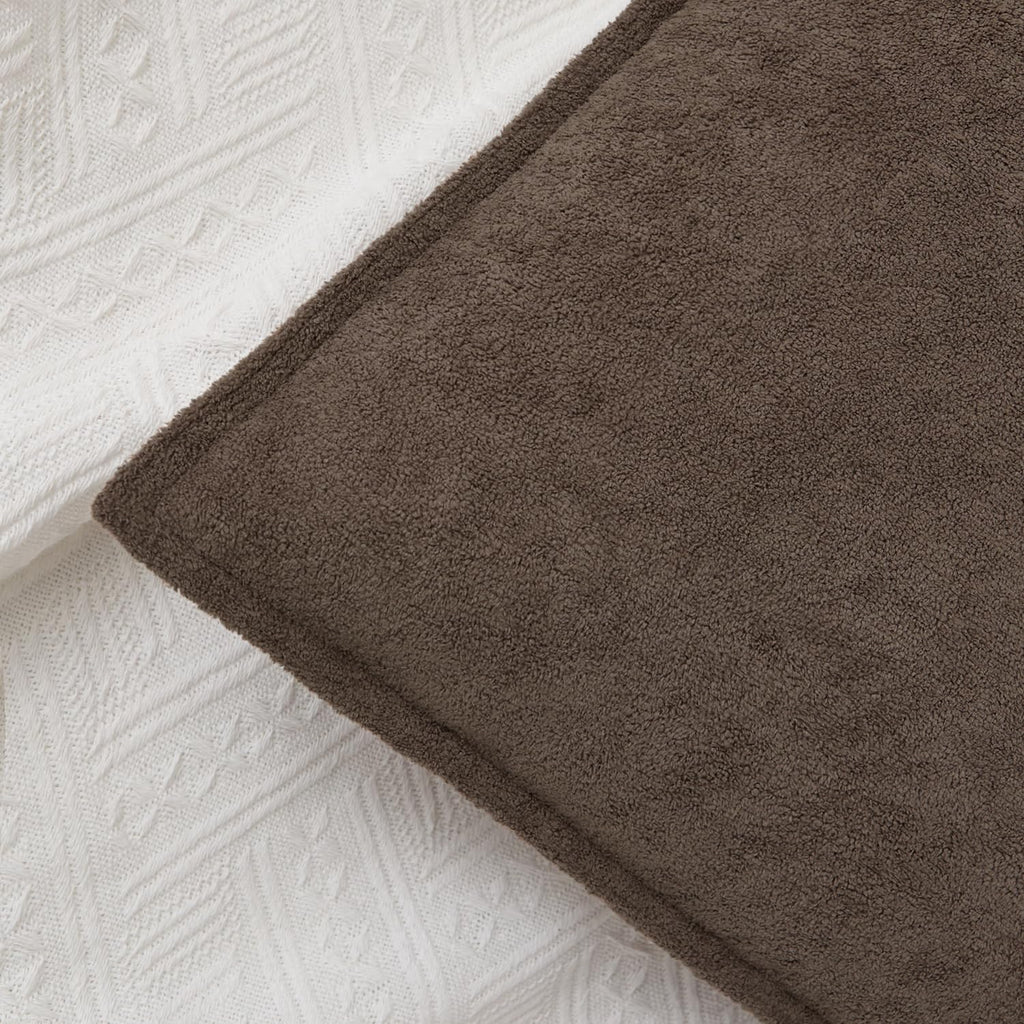 Soft Waterproof Pillow Covers 22x22 Inch 2 Pack, Coco Brown