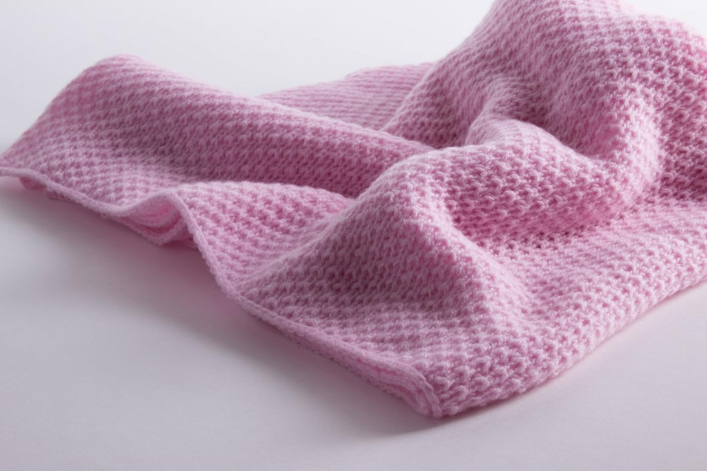 100% Cashmere Baby Blanket for Girls - Baby Pink