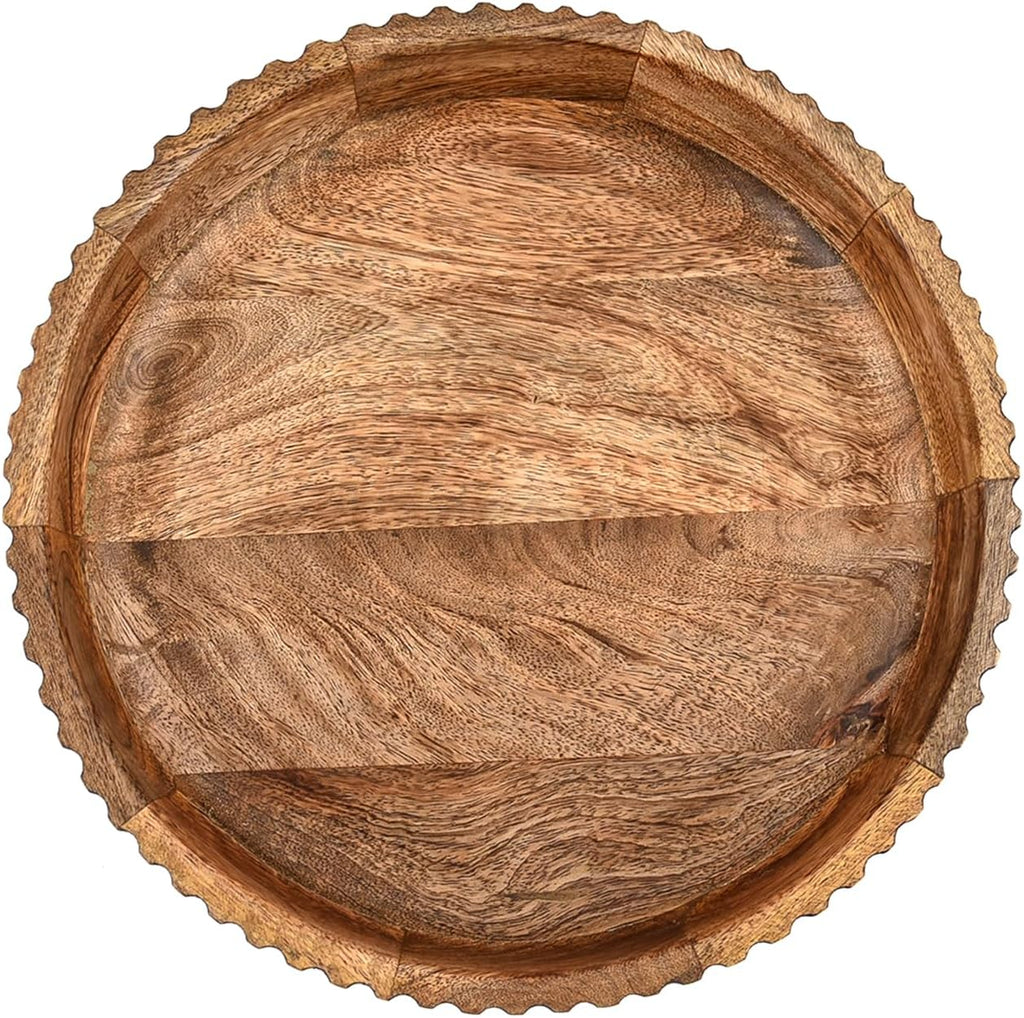 Black Wood Decorative Bowl - Rustic Centerpiece for Potpourri, Orbs & Table Décor, Elegant Home & Office Accent